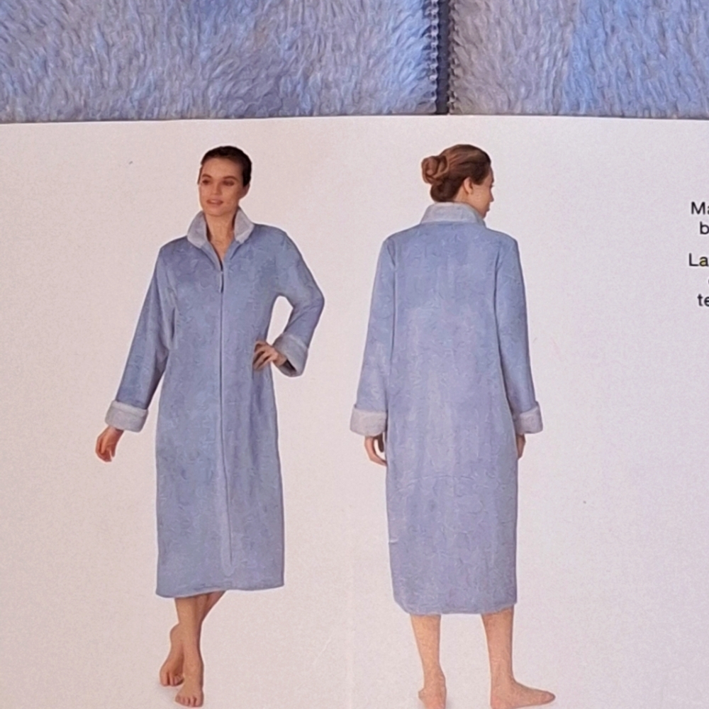 Anne Klein Light Blue Long Robe  S/M Size